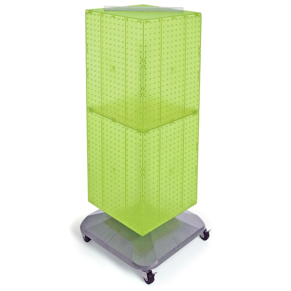 Four-Sided Pegboard Tower Revolving Display Panel Size 14"W x 40"H